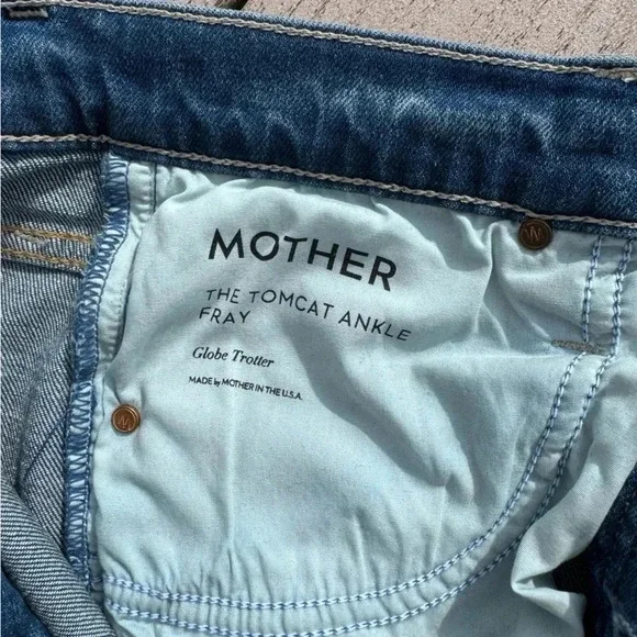 Mother The Tomcat Ankle Fray Jeans in globe trotter 27 - Picture 6 of 12